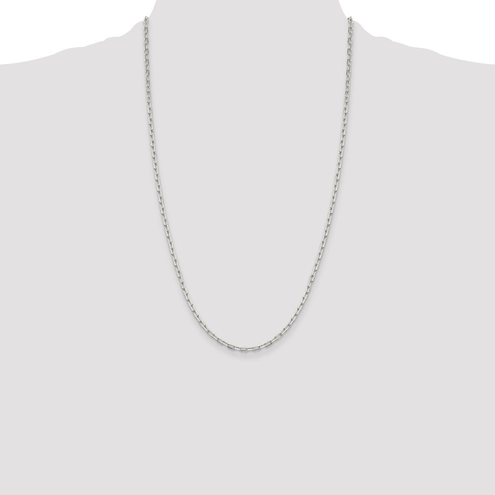 Buy Stylish 2.75mm Sterling Silver Elongated Open Link Necklace Chain