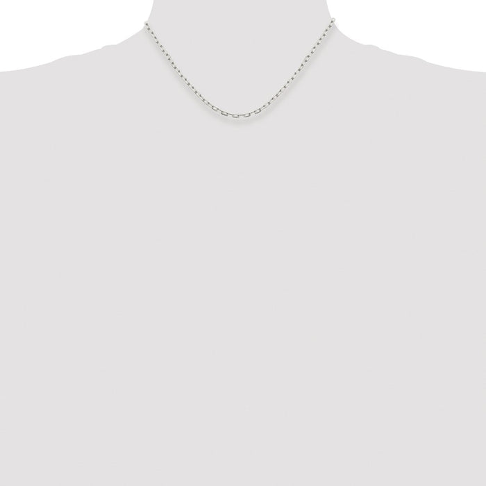 Order Stylish 2.75mm Rhodium-Plated Sterling Silver Elongated Link Chain-4
