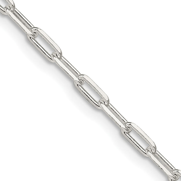 Sterling Silver 2.75mm Elongated Open Link Necklace Chain
