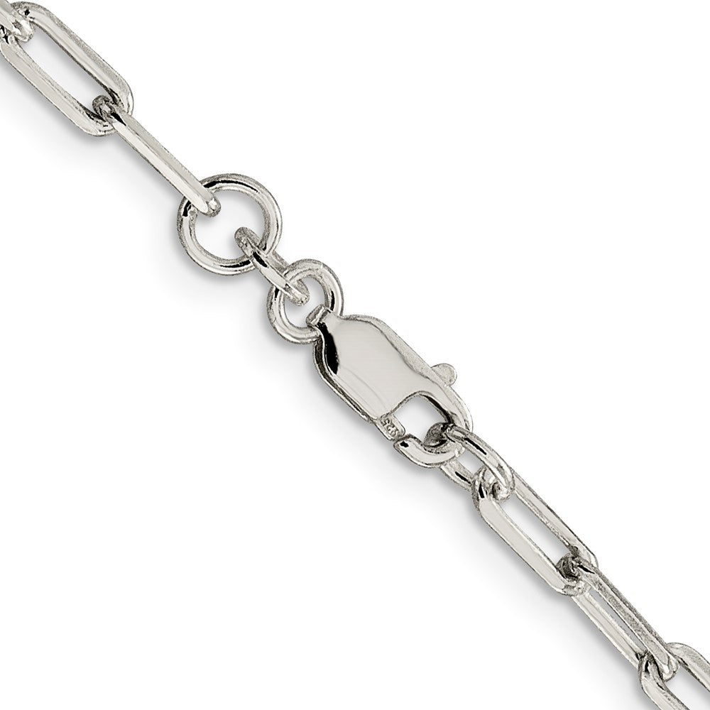 High-Quality Sterling Silver 3.25mm Elongated Link Necklace - Stylish Chain