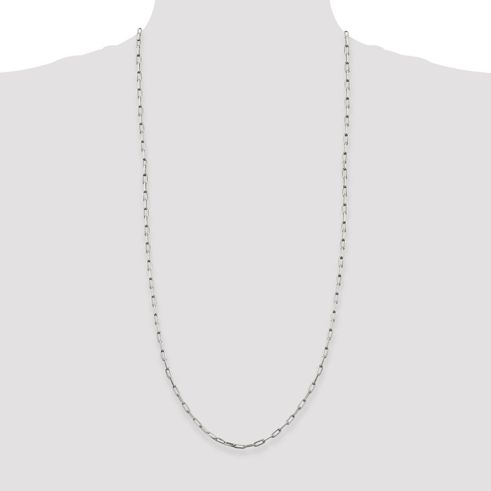 High-Quality Sterling Silver 3.25mm Elongated Link Necklace - Stylish Value Chain