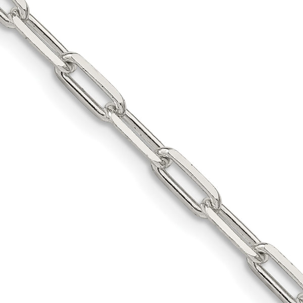 Sterling Silver 3.25mm Elongated Open Link Necklace Chain