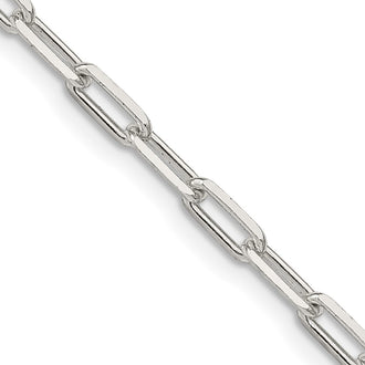 Exclusive 3.25mm Sterling Silver Elongated Open Link Necklace Chain