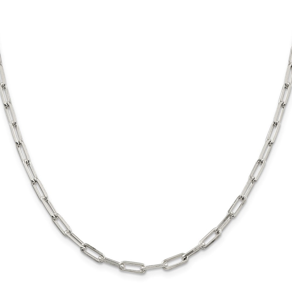 Designer Sterling Silver 4.25mm Elongated Open Link Necklace Chain - Stylish Value