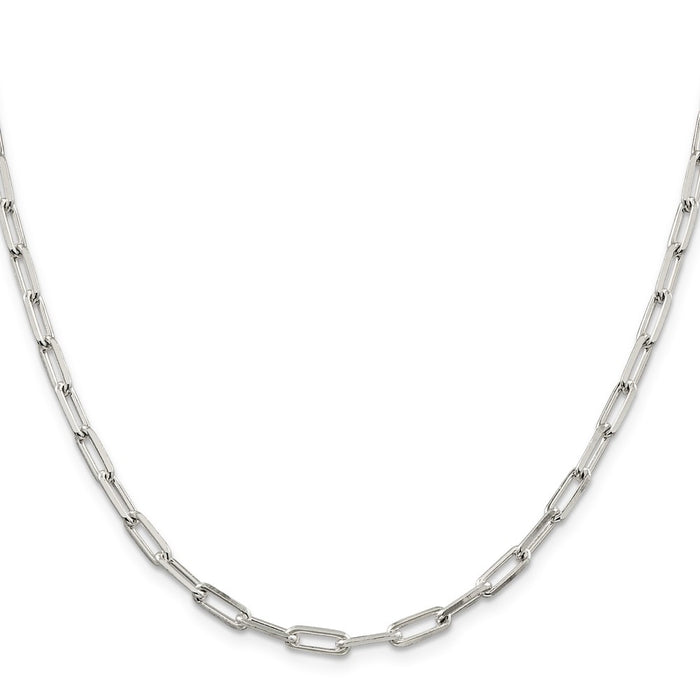 Buy Stylish 4.25mm Elongated Open Link Necklace in High-Quality Sterling Silver-2