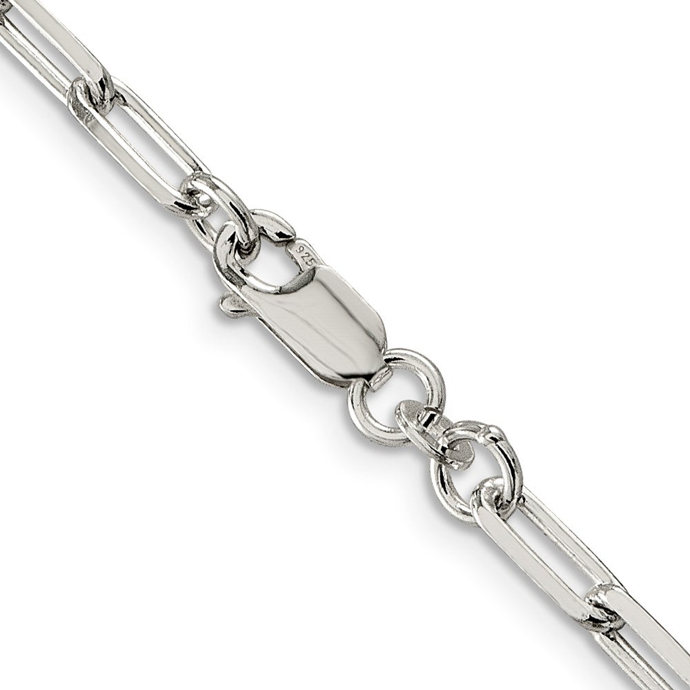 High-Quality 4.25mm Sterling Silver Elongated Open Link Necklace Chain - Stylish Value