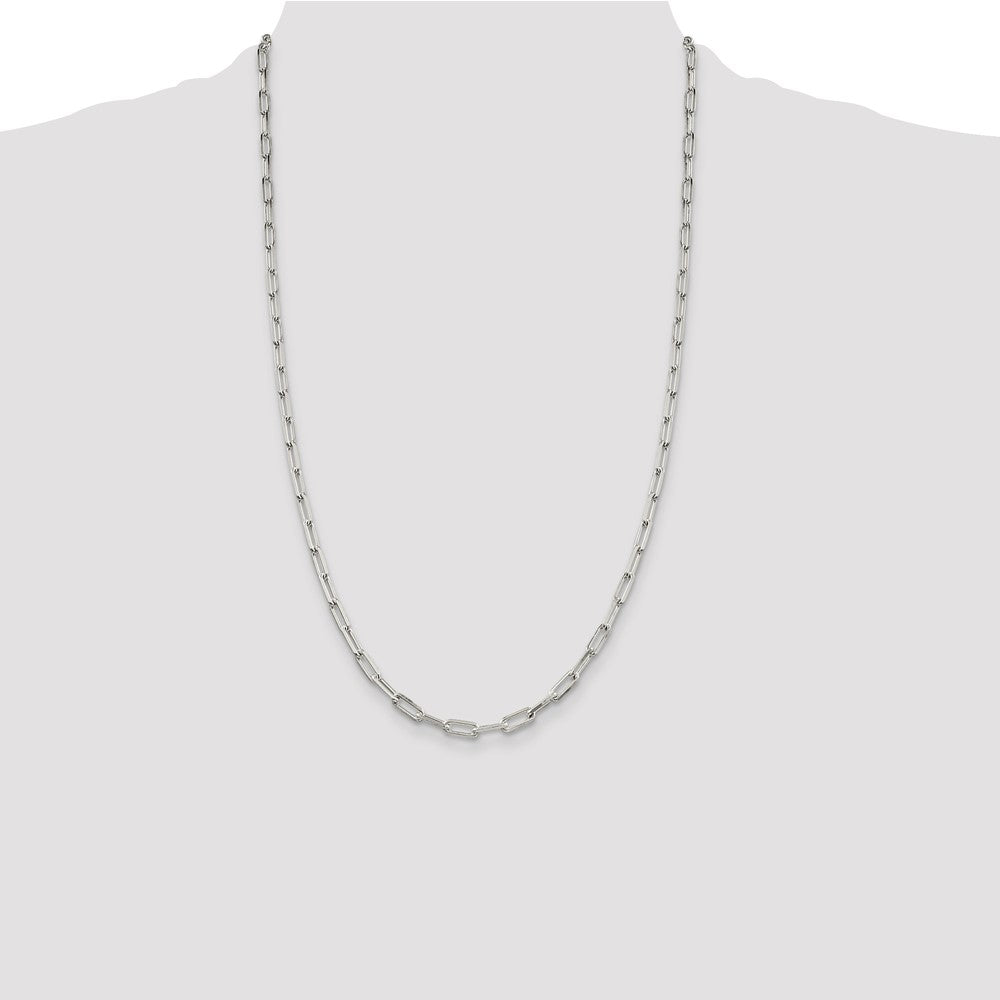Buy Stylish 4.25mm Elongated Open Link Necklace in High-Quality Sterling Silver
