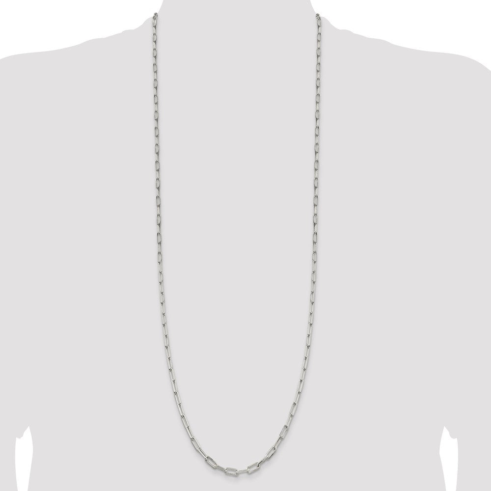 Buy High-Quality 4.25mm Sterling Silver Elongated Open Link Necklace - Stylish Value!