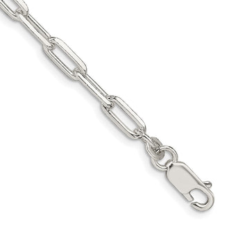 Buy Stylish Sterling Silver 4.25mm Elongated Open Link Necklace Chain
