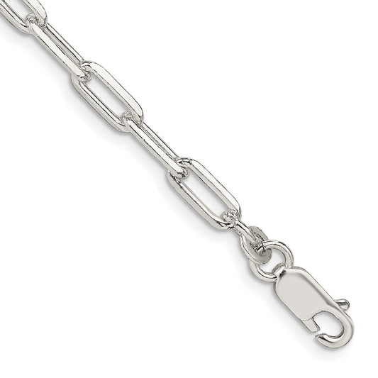 Buy Stylish Sterling Silver 4.25mm Elongated Open Link Necklace Chain