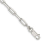 Buy Stylish 4.25mm Sterling Silver Elongated Open Link Necklace Chain-2