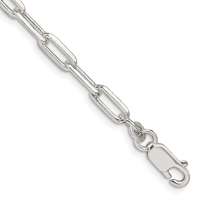 Buy Stylish 4.25mm Sterling Silver Elongated Open Link Necklace Chain-1