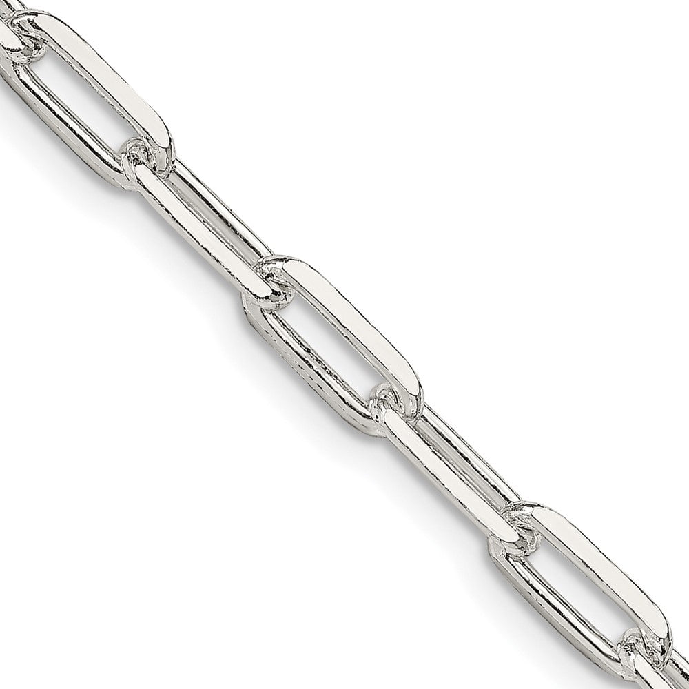 Designer Sterling Silver 4.25mm Elongated Open Link Necklace Chain - Stylish Value