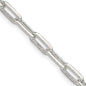 Designer Sterling Silver 4.25mm Elongated Open Link Necklace Chain - Stylish Value-8