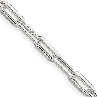 Buy Stylish 4.25mm Sterling Silver Elongated Open Link Necklace Chain