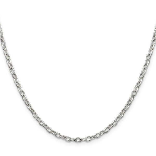 3mm Decorative Rolo Chain in Sterling Silver - Style GR1-1033144