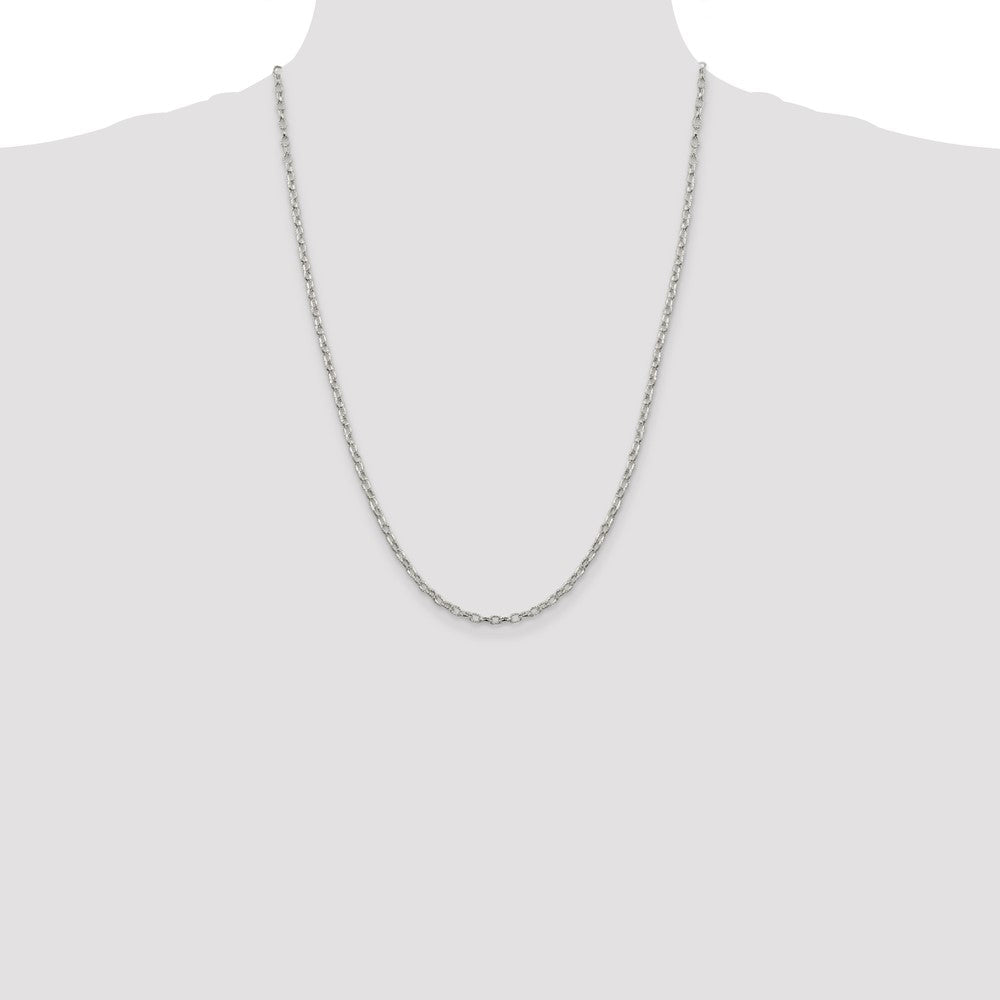 Buy Exclusive 3mm Sterling Silver Decorative Rolo Chain - Stylish Value!
