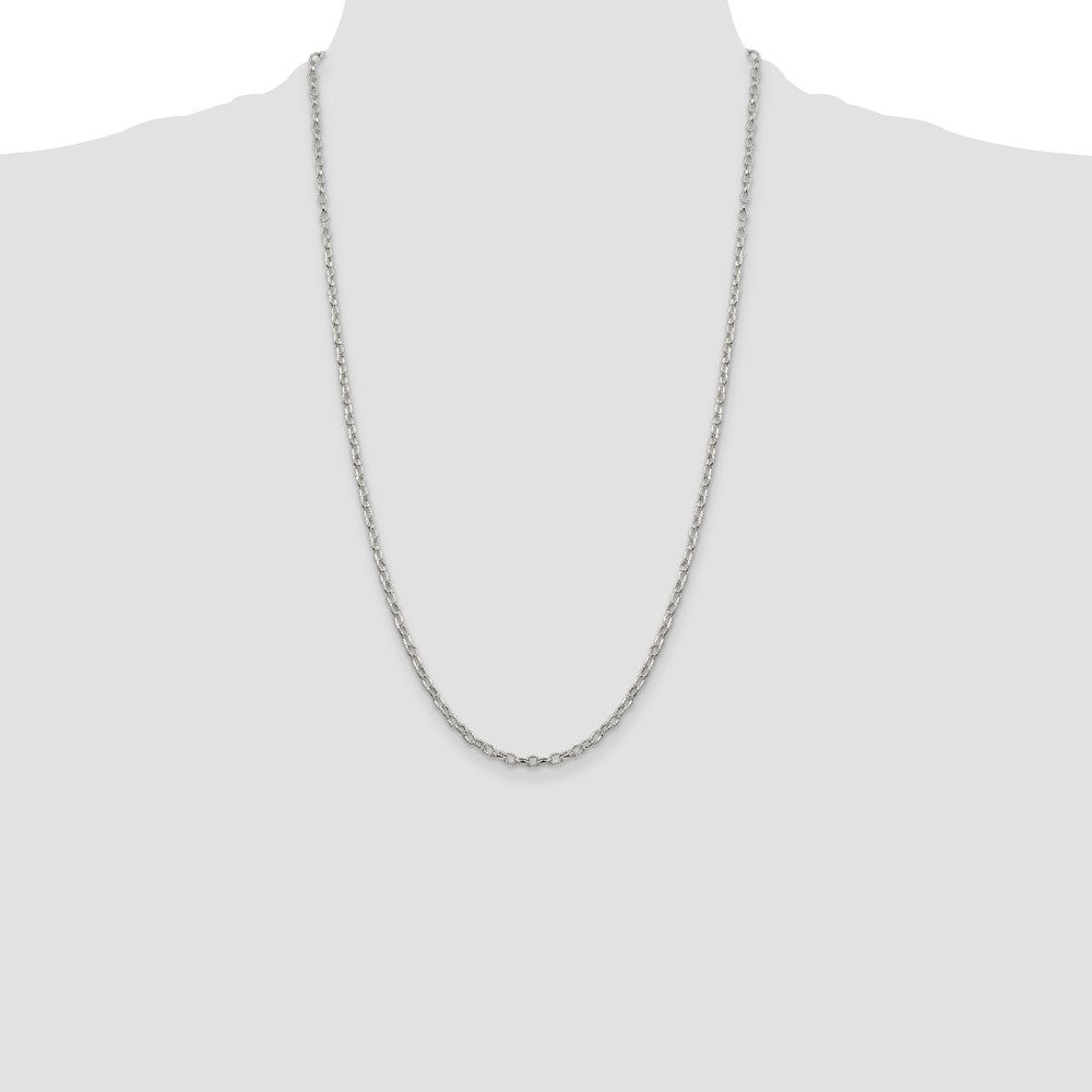 High-Quality 3mm Sterling Silver Rolo Chain - Stylish & Affordable Jewelry