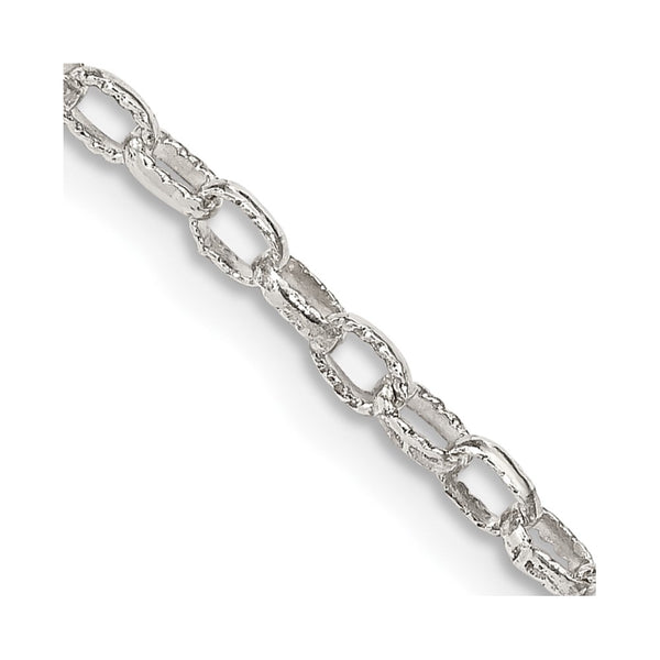 3mm Decorative Rolo Chain in Sterling Silver - Style GR1-1033144