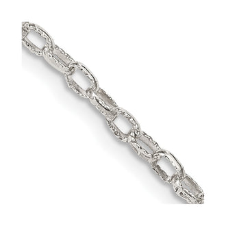 High-Quality 3mm Sterling Silver Decorative Rolo Chain - Stylish Value!