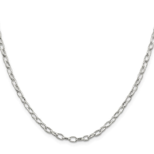High-Quality 3.75mm Sterling Silver Rolo Chain - Stylish & Affordable Elegance