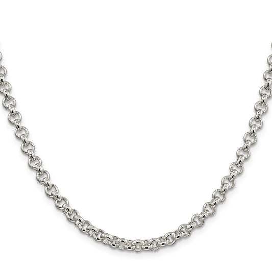 High-Quality 5mm Sterling Silver Rolo Chain - Affordable Luxury Jewelry