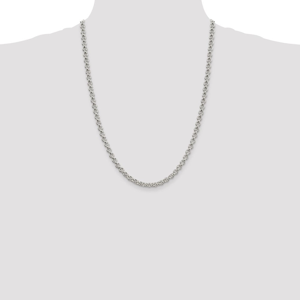 Buy Stylish 5mm Sterling Silver Rolo Chain - High-Quality & Affordable Price!
