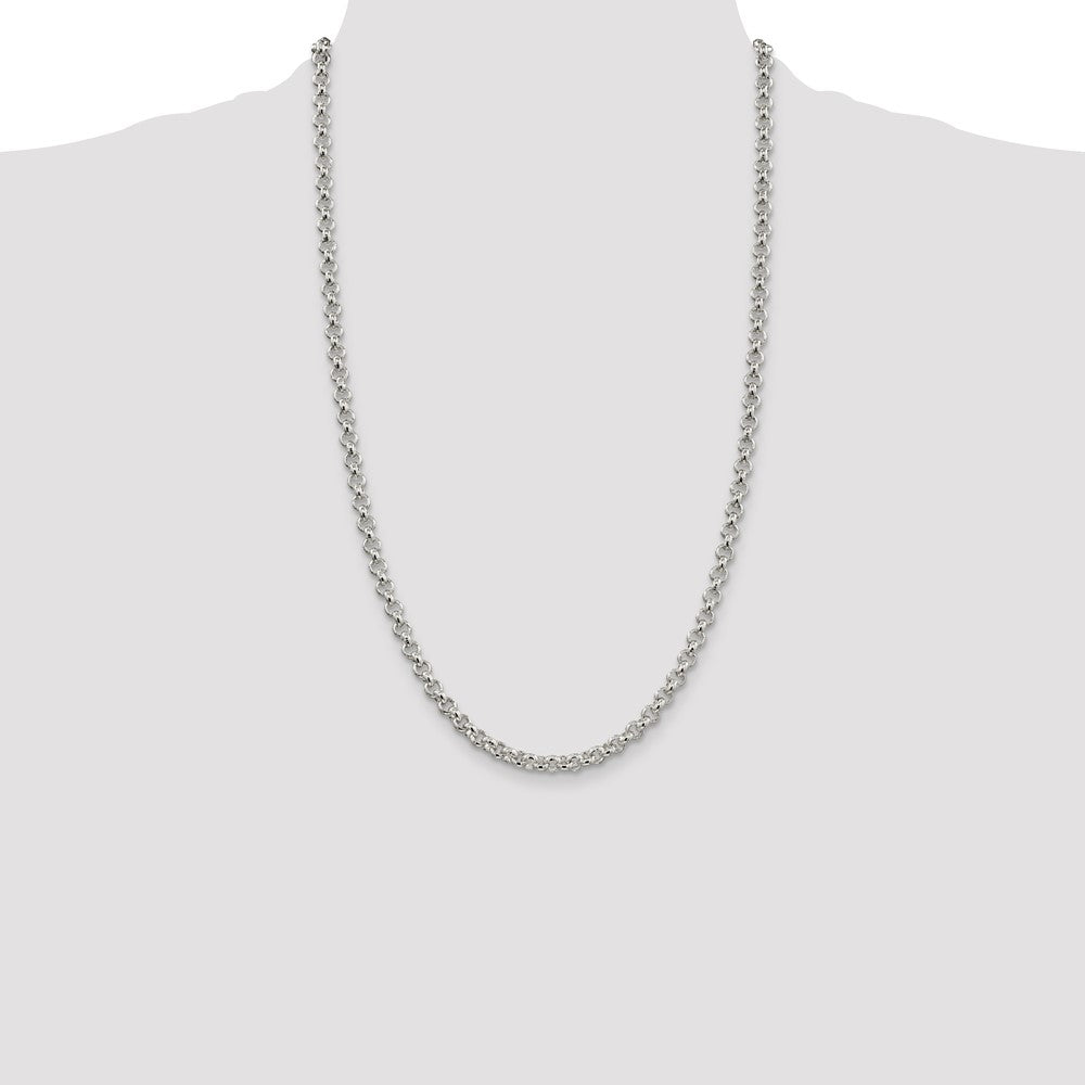 High-Quality 5mm Sterling Silver Rolo Chain - Affordable Luxury Jewelry