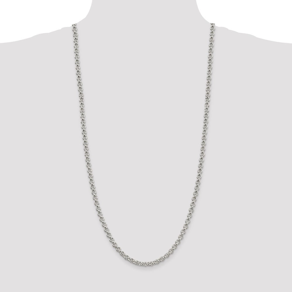 High-Quality 5mm Sterling Silver Rolo Chain | Stylish & Affordable Value!