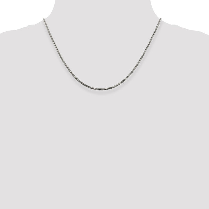 Buy 2mm Sterling Silver Corona Chain - Stylish & Affordable Jewelry Piece-4