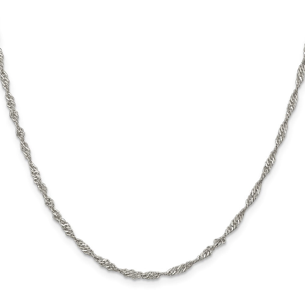 High-Quality 2.25mm Sterling Silver Singapore Chain - Stylish & Affordable!