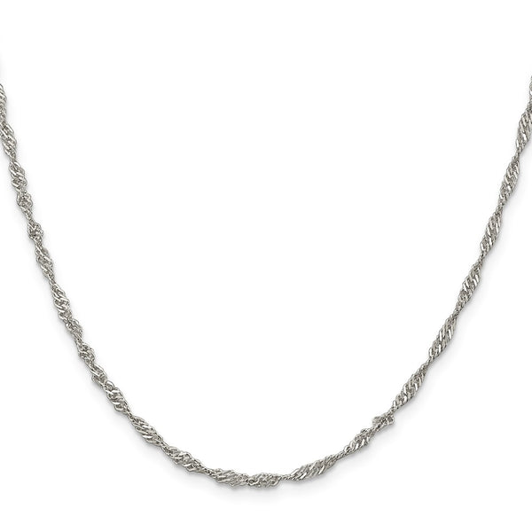 2.25mm Sterling Silver Singapore Chain