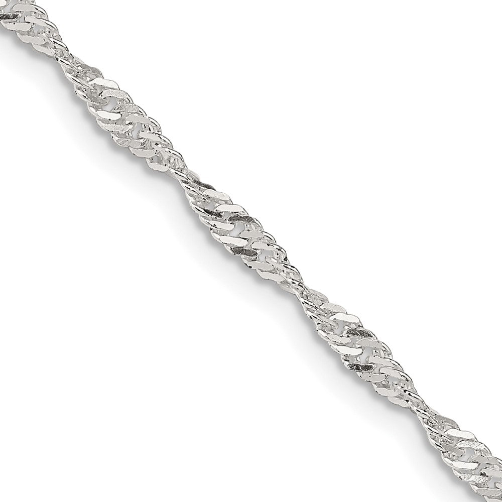 High-Quality 2.25mm Sterling Silver Singapore Chain - Stylish & Affordable!