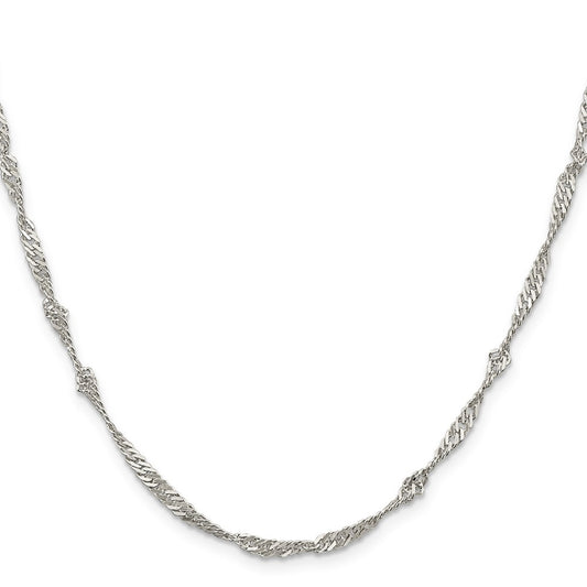 Buy Stylish 3mm Sterling Silver Singapore Chain - Affordable Luxury Jewelry