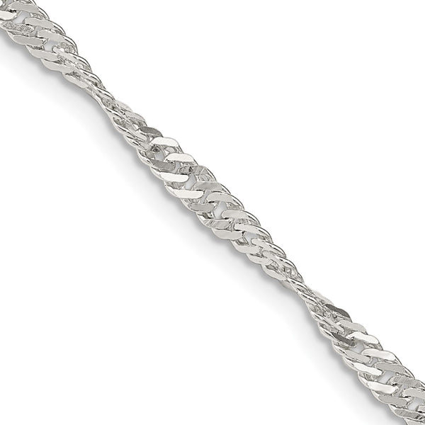 3mm Sterling Silver Singapore Chain