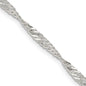 Buy 3mm Sterling Silver Singapore Chain - Stylish & Affordable Jewelry!-3
