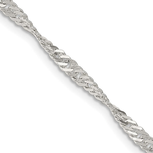 Buy 3mm Sterling Silver Singapore Chain - Stylish & Affordable Jewelry!