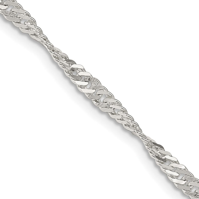 Buy Stylish 3mm Sterling Silver Singapore Chain - Affordable Luxury Jewelry-1