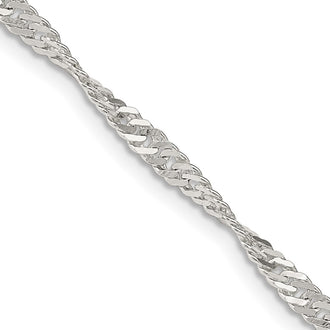 Exclusive 3mm Sterling Silver Singapore Chain | Affordable Luxury Jewelry