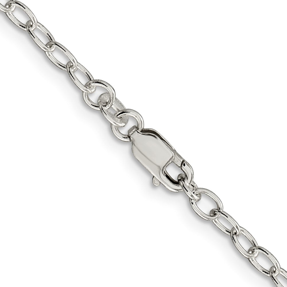Buy Stylish 3.4mm Oval Cable Chain in High-Quality Sterling Silver