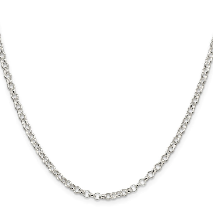Buy Stylish 3.5mm Sterling Silver Rolo Chain - Affordable Luxury Accessory-2