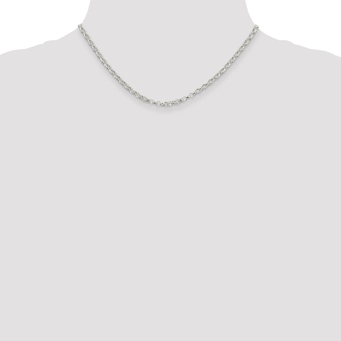 Buy 3.5mm Sterling Silver Rolo Chain - Affordable Luxury Jewelry-4