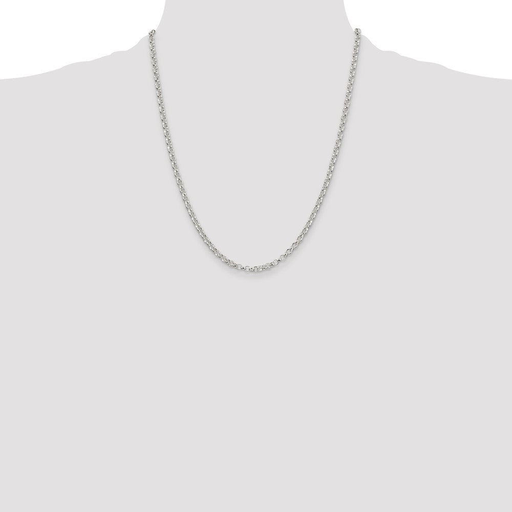 Buy Stylish 3.5mm Sterling Silver Rolo Chain - High-Quality & Affordable!