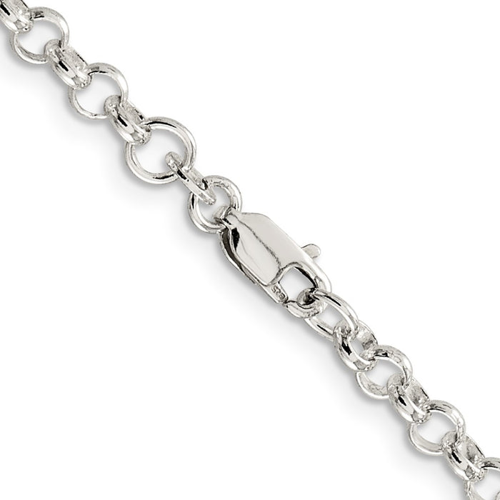 Exclusive 4mm Sterling Silver Rolo Chain - Stylish and Affordable Jewelry-3
