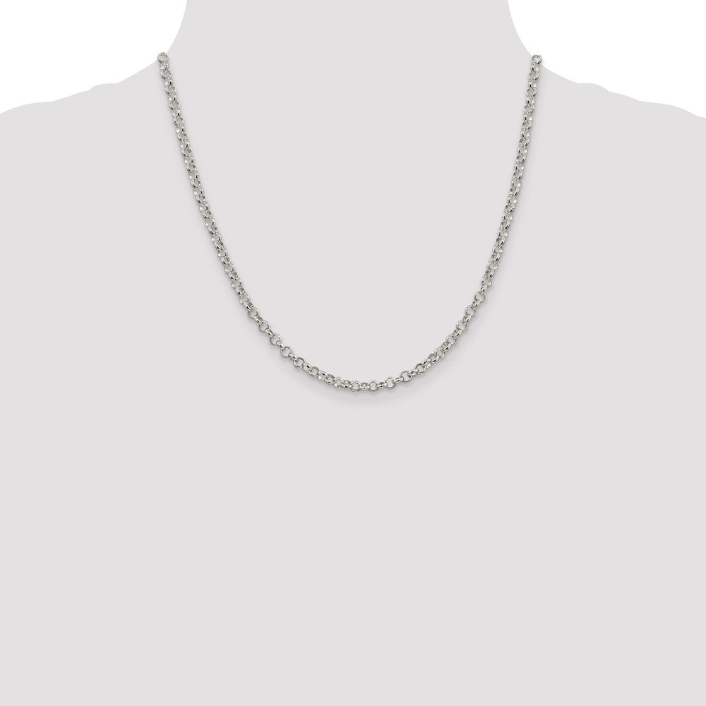 Exclusive 4mm Sterling Silver Rolo Chain - Stylish and Affordable Jewelry