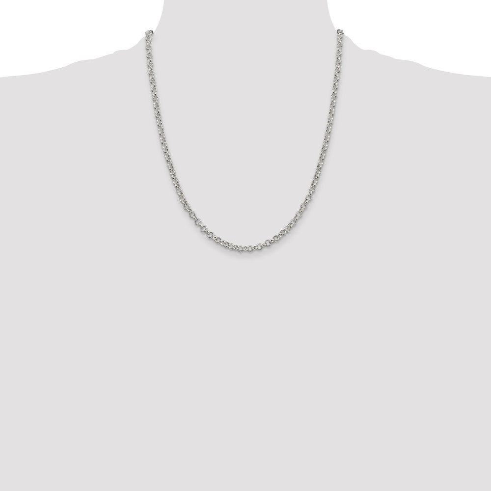 Buy Stylish 4mm Sterling Silver Rolo Chain - Affordable Luxury Jewelry!
