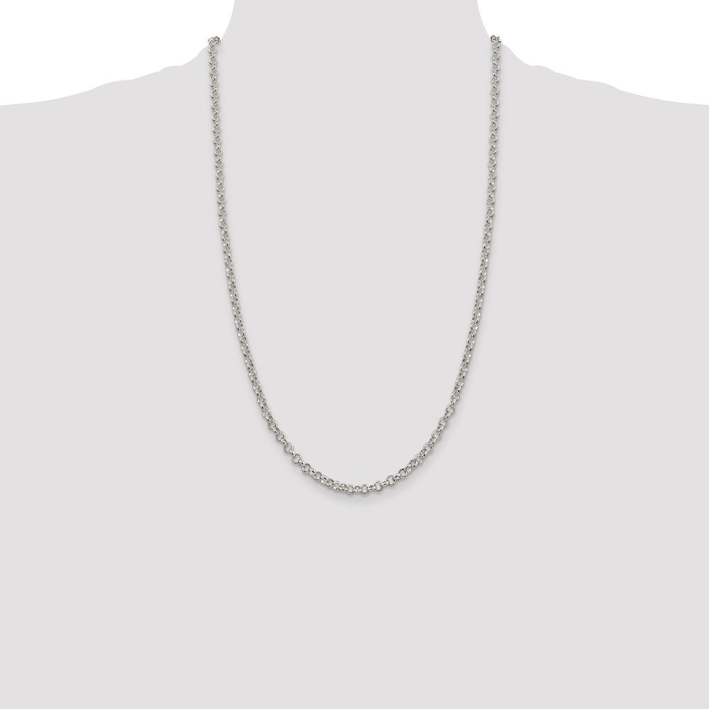 Buy Stylish 4mm Sterling Silver Rolo Chain - Affordable Luxury Jewelry