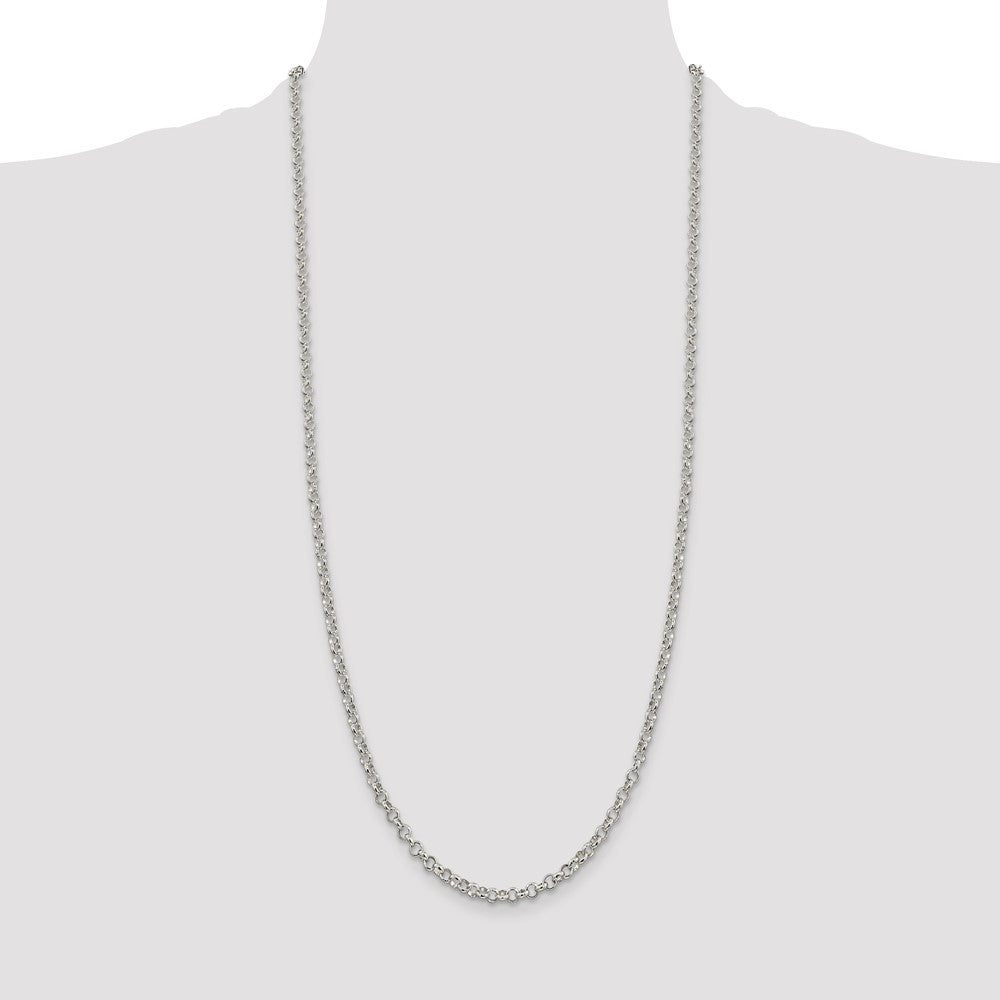 High-Quality 4mm Sterling Silver Rolo Chain - Affordable Luxury Jewelry