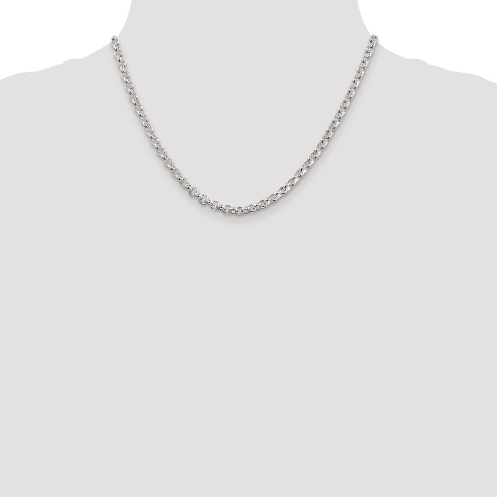 High-Quality 4.6mm Sterling Silver Rolo Chain | Stylish & Affordable Jewelry