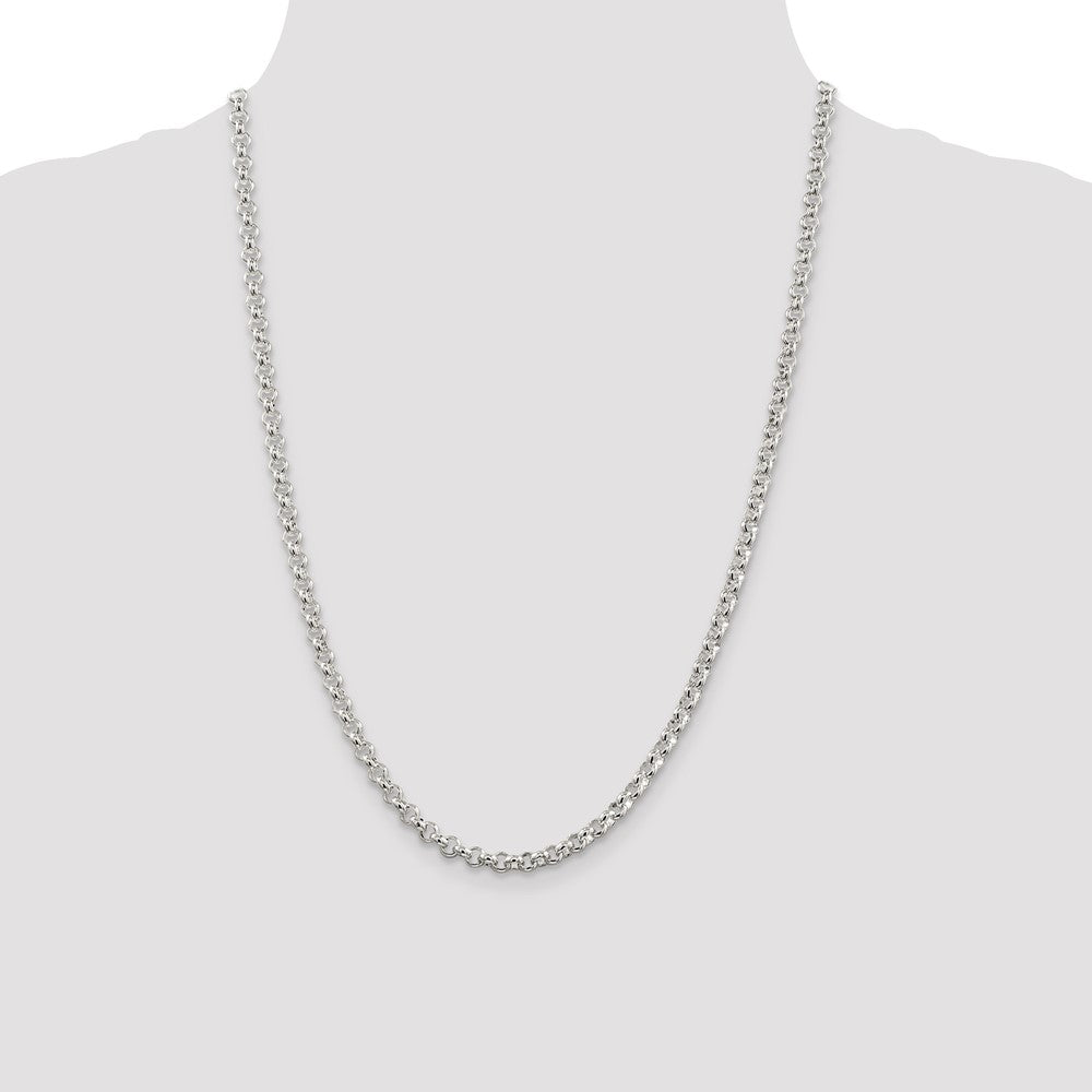 Exclusive 4.6mm Sterling Silver Rolo Chain - Stylish & Affordable Value!